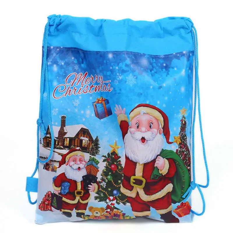 Santa Claus 1 шт., детский школьный рюкзак с рисунком Минни/Микки/принцессы/Марио/Человека-паука, вечерние подарочные сумки с единорогом - Цвет: Santa Claus