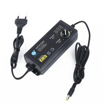 

Adjustable Power Adapter With Display Screen AC100V-240V To DC3.8V-37V EU Plug 134*49*32mm/5.28*1.93*1.26 Inch