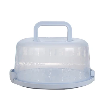 

Plastic Round Cake Container Dessert Container Cover Case Cupcake Carrier Server Storage Box Tray Kitchen Tool 26*22*12.5cm