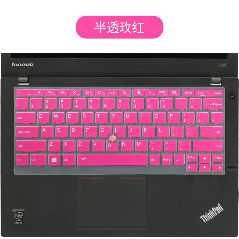 Мягкий силиконовый чехол-клавиатура для ноутбука lenovo Thinkpad IBM X280 x380 X390 2019X270X260X240X240 S X250 - Цвет: pink
