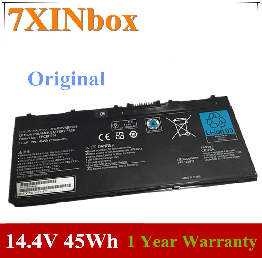 7xinbox 14 4 V 45Wh 3150mAh оригинальный FPCBP374 Аккумулятор для ноутбука Fujitsu Stylistic Q702 Quattro Tablet PC
