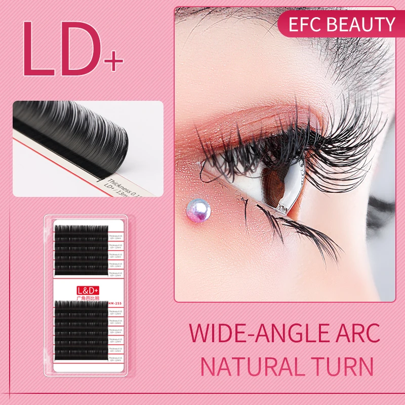 Efc beauty 0,15 LD+ Сплит классические ресницы широкоугольная дуга естественное наращивание ресниц