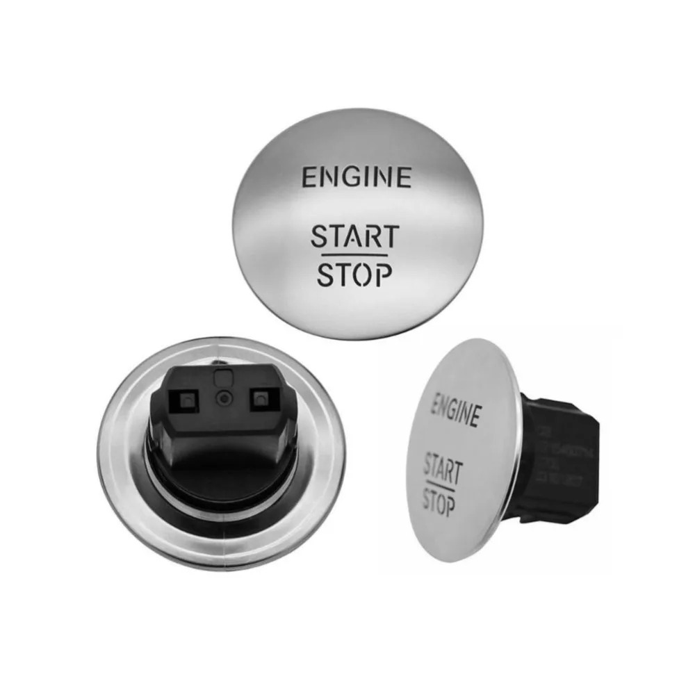 Keyless Go Start Stop кнопочный переключатель зажигания двигателя Серебряный для моделей Benz W164 W166 W221 пусковой переключатель 2215450714