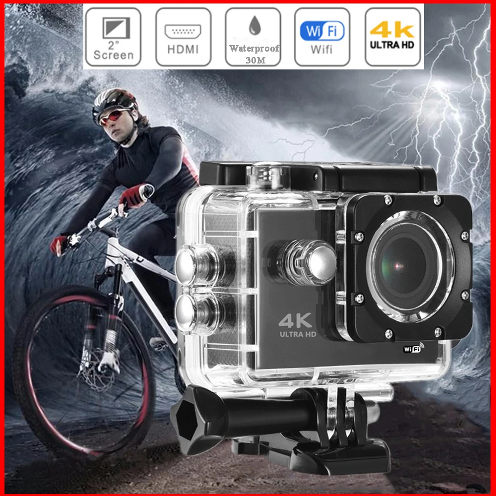 4K Action Camera Sport Video Underwater Waterproof Camera Wifi Remote For  Go Pro