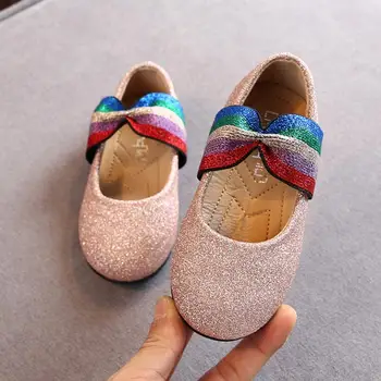 

Children Casual Leather shoes Flat with Loafers Boys Girls Flats Princess Soft outsole Single shoes Baby Girl Dance shoes