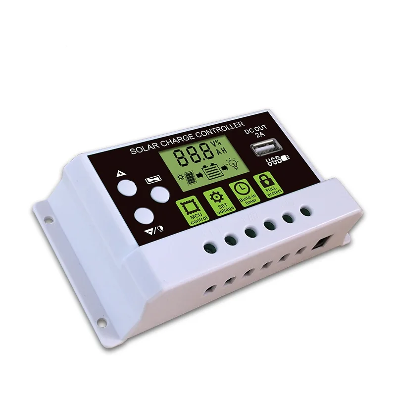 KYZ-10A 10A/20A/30A Солнечный контроллер ручной, ШИМ Контроллер заряда