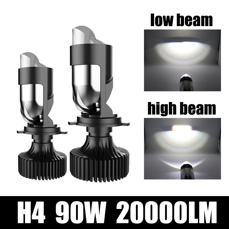 جديد Canbus 90 W/Pair مصباح H4 LED جهاز عرض صغير عدسة السيارات لمبة 20000LM تحويل عدة مرحبا/لو شعاع المصباح 9 فولت-80 فولت RHD LHD