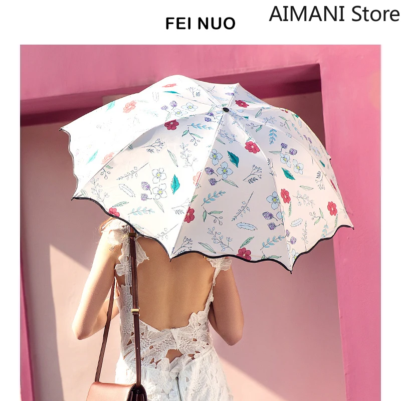 Sunny Umbrella Umbrella Five-fold Umbrella Mini Pockets Sun Protection rain Dual-use Shade Anti-UV