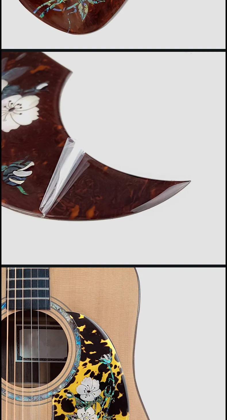 FLEOR 1 шт. целлюлоидная Акустическая гитара накладка царапина пластина самоклеящаяся 2 мм толщина для акустической гитары аксессуар