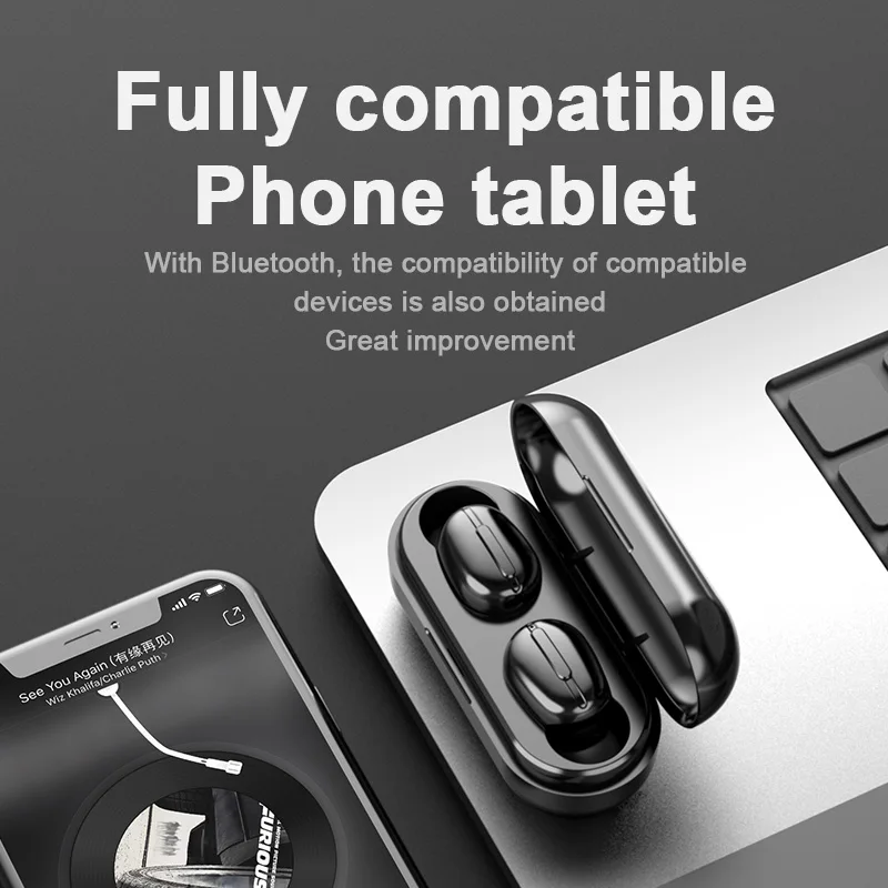 2020 WS L13 TWS Bluetooth 5 0 Earphones 2200mAh Charging Box Wireless Headphone 9D Stereo Sports Waterproof Earbuds Headsets Wit