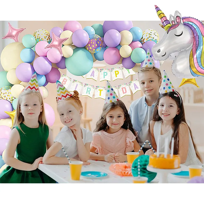 1/17pcs Cartoon Unicorn Party Decorations Decorate A Unicorn Cake With A  Tag Flag Pulling Set Unicorn Birthday Party Baby Shower - AliExpress