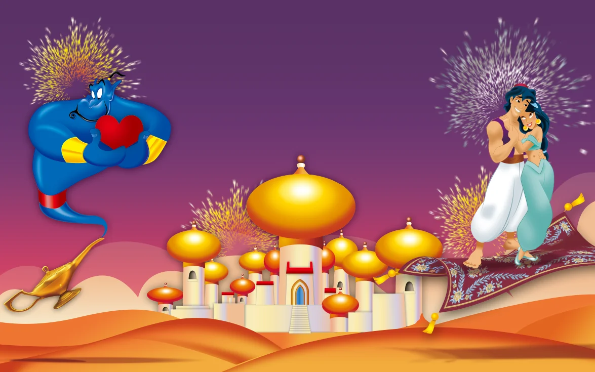 

7x5FT Palace Castle Jasmine Princess Flying Blanket Desert Custom Photo Studio Backdrop Background Vinyl 220cm X 150cm