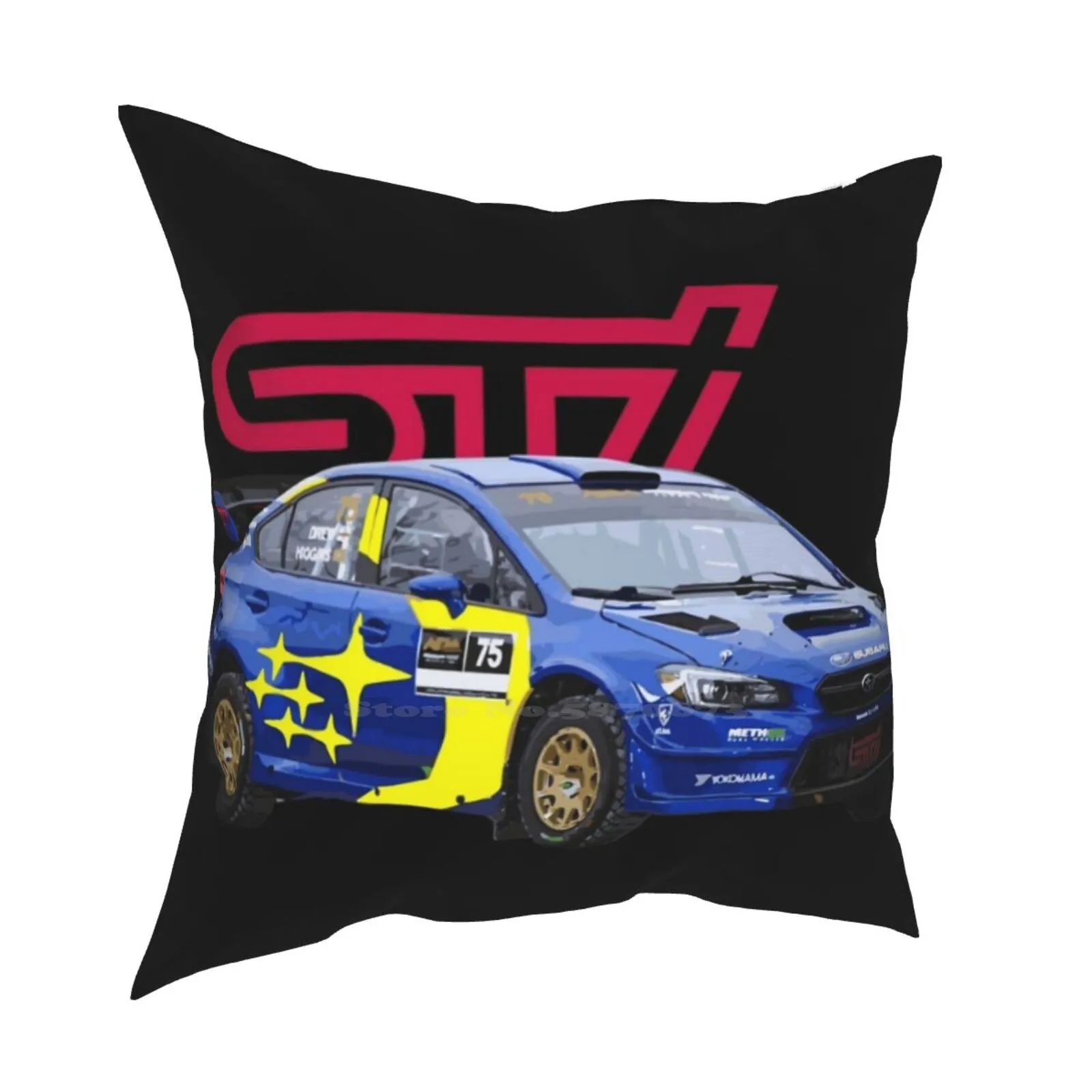 Wrc - World Rally Blue Pillow Cover Hug Federa Sti Wrx Wrx Sti Sportscar Toyota Evo Rally Impreza Supercar Jdm Stance Ej25