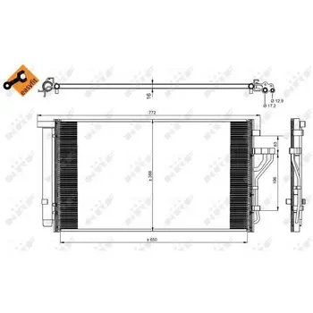 

Air conditioner radiator HYUNDAI ix35 (09) 1.6 GDI NRF 35998