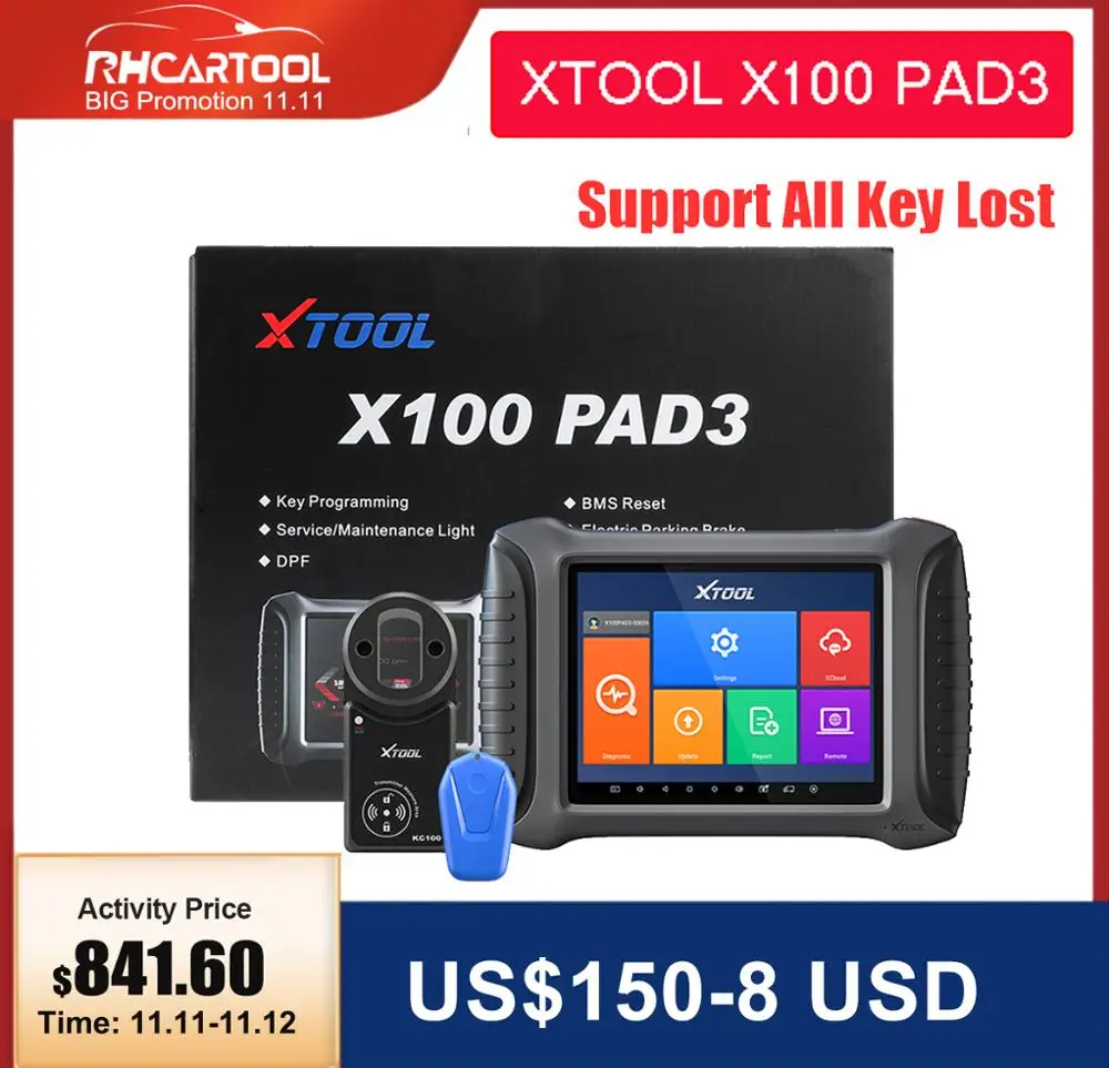

XTOOL X100 PAD3 Car Auto Key Programmer X100 PAD Elite Obd2 Diagnostic Odometer Adjustment All Key Lost For Toyota For Lexus