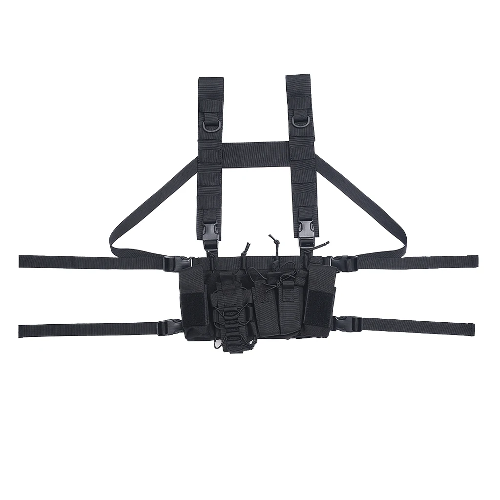 Women Men Outdoor MOLLE Vest Pockets Waistcoat Combat Chest Rig Hunting Belt