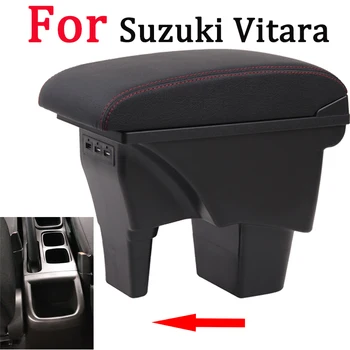 

for Suzuki Vitara armrest box universal car center console caja modification accessories double raised with USB