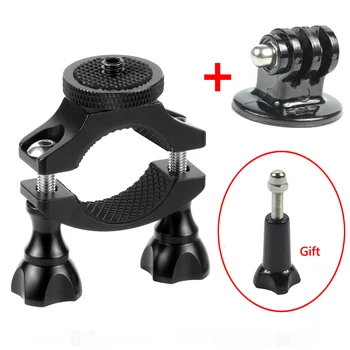 

Bike Bicycle Handlebar Clamp Mount Clip Camera Holder W 1/4" Tripod Adapter for GoPro Hero 7/Yi for Osmo Action/SJCAM Camera