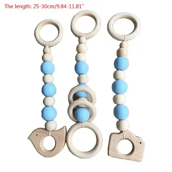 

Nordic Wood Bead Pnedant Kids Baby Nursery Room Decor Shower Gift U50F