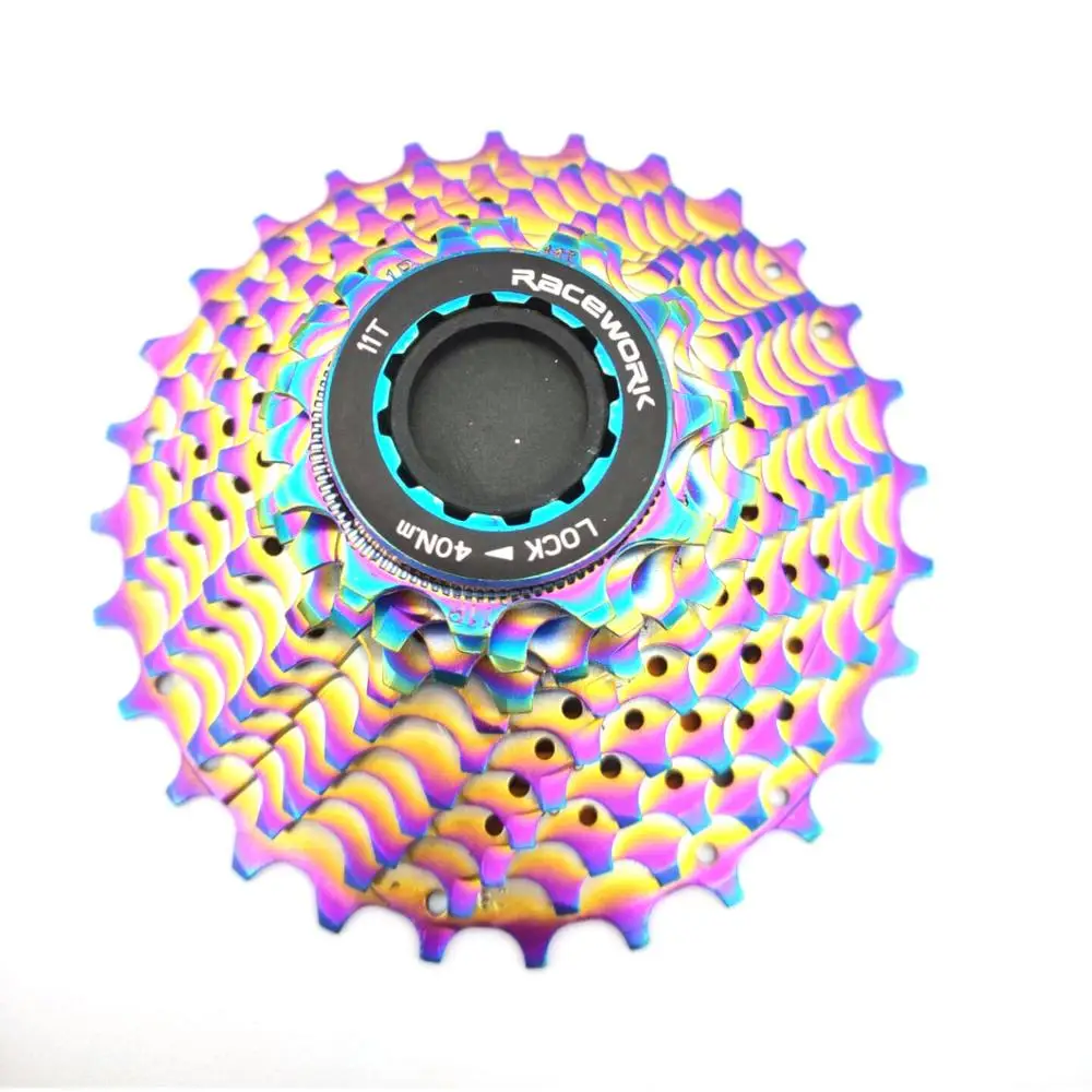 11-28T rainbow new 11 Speed 11-28T 11-32T Road bicycle bike Cassette 11 Speed rainbow Gold silver compatible for SRAM - Цвет: 11-28T rainbow