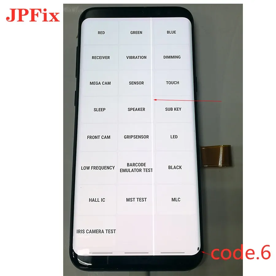 JpFix для samsung S8+ изогнутый экран в сборе с теневой линией - Цвет: S8 P code.6