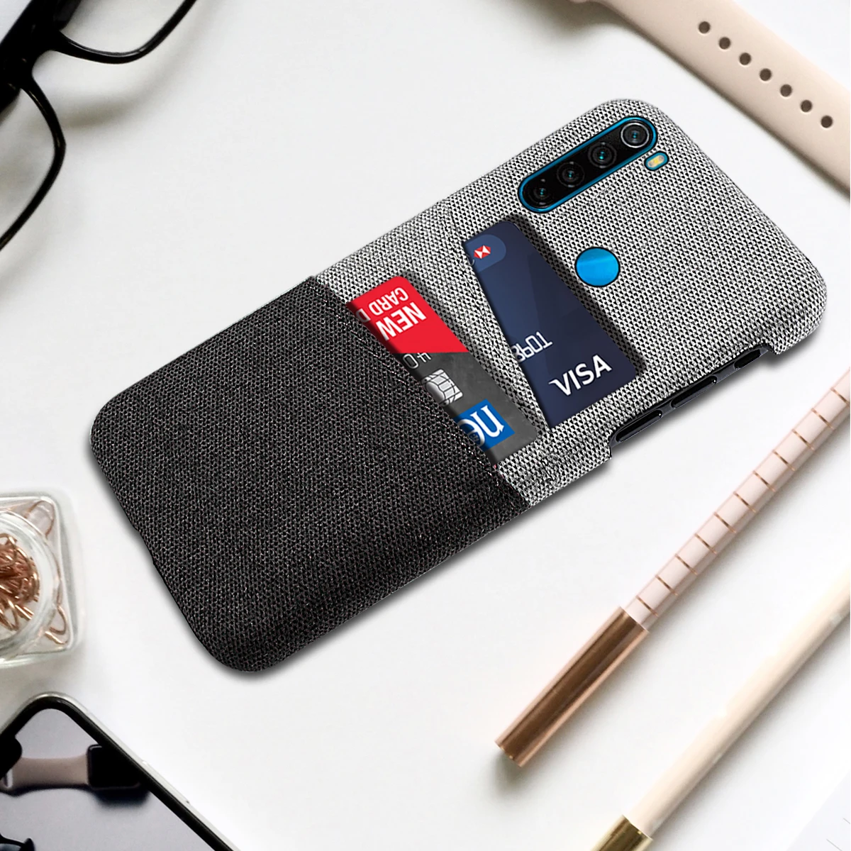 Для Xiaomi Redmi Note 8 Pro Чехол тонкий Компьютер Защитная матовая ткань ударопрочный чехол Redmi Note 8 Pro Note 8 чехол для карт кошелек