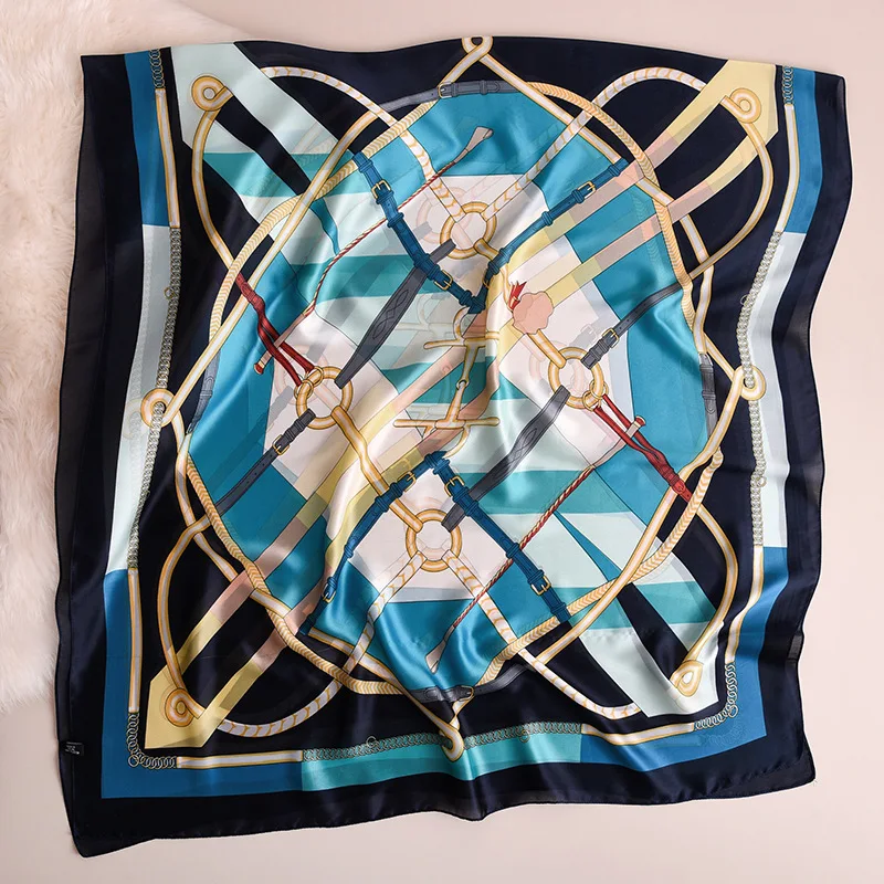 Brand Designer Silk Scarf Women New Printed Shawls and Wraps High Quality Pashmina Ladies Gift Large Soft Foulard Hijab