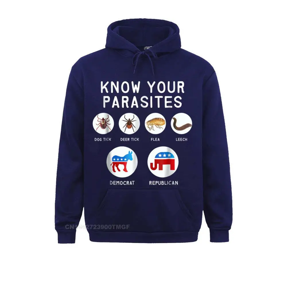 Libertarian T Shirt - Know Your Parasites__19623 Hoodies Plain Hip hop Long Sleeve Men's Sweatshirts comfortable Hoods Libertarian T Shirt - Know Your Parasites__19623navy