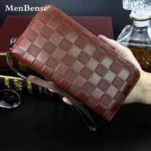 

Men's wallet Long Black New Men Wallets Long Fashion Buckle Embossed Multi-Card Magnetic Trifold Bag Men's Wallet Business 596