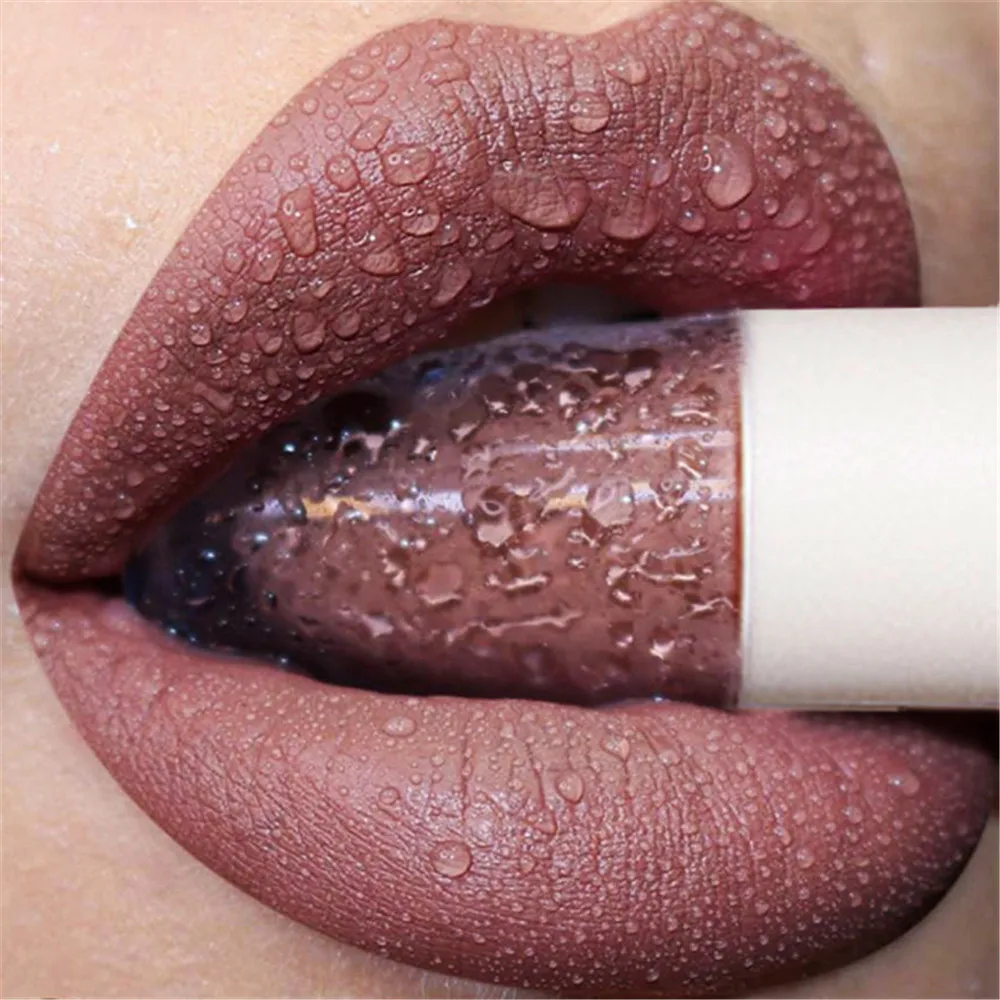 

8 Colors Matte Lipgloss Sexy Liquid Lipstick Matte Long Lasting Waterproof Cosmetic Keep 24 Hours Lip Makeup Lip Gloss Wholesale