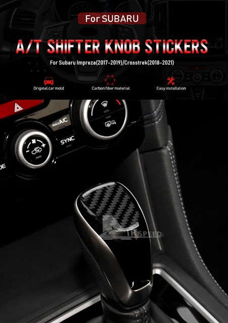 Copertura Pomello Cambio In Fibra Di Carbonio Per Subaru Impreza 2017-2019 E Crosstrek 2018-2021 - Nero - Foto 5