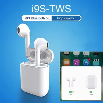 

Hot seller i9S TWS Hifi Stereo Earbuds Wireless earbud headset Earphones With Charging Case for i7S,i9,TWS ,