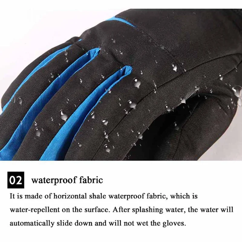 Брендовые новые лыжные перчатки мотоциклетные водонепроницаемые флисовые теплые перчатки Сноуборд снегоходные перчатки мужские и женские зимние перчатки мужские Q