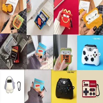

3D Cartoon Earphone Case For AirPods Bluetooth Headset Box For airPods 1 2 Cramophone Cover Air Podd Accessories Couple Case