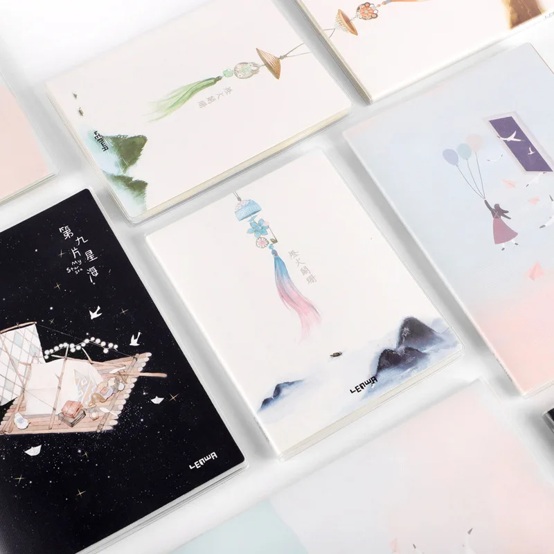 Fortune канцелярских принадлежностей в китайском стиле ноутбук B5 Творческий Полный Цвет страниц наконечник Тетрадь студенток, размеры начинающих бухгалтерская книга