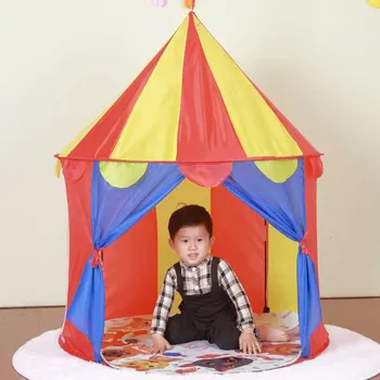 

Kids Tent House Portable Princess Castle 135*100cm Present Hang Flag Children Teepee Tent Play Tent Birthday Christmas Gift N12