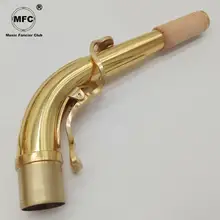 Музыка fancier клуб Высокое качество профессиональный саксофон-альт шеи латунь альт саксофон шеи Золотой лак