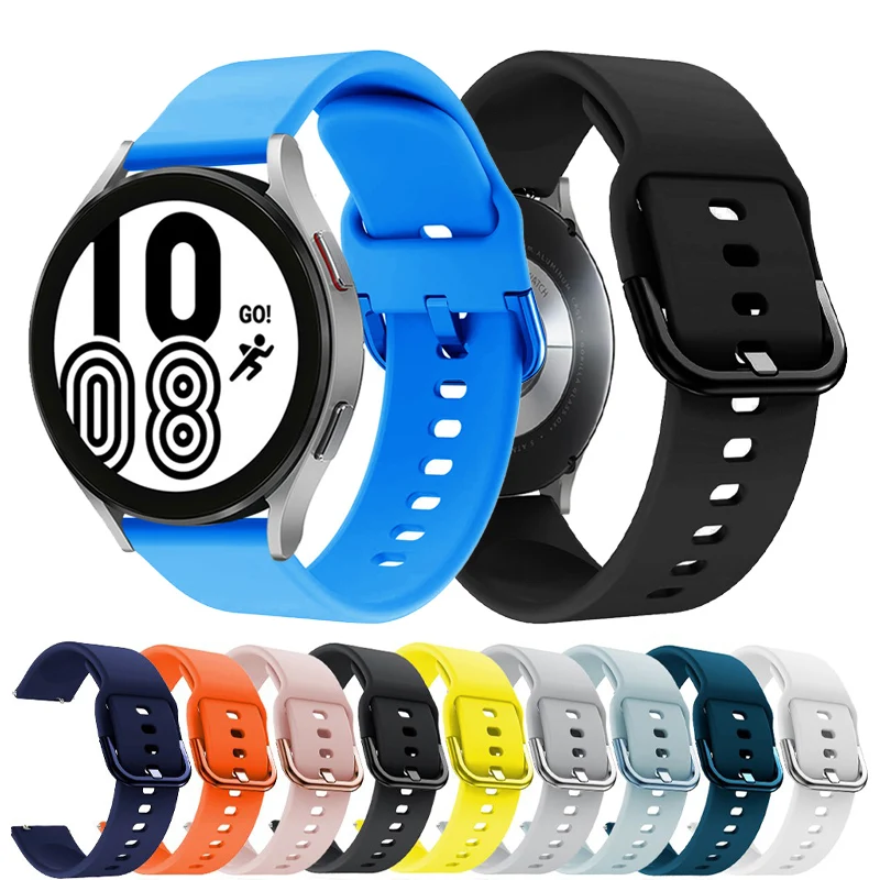 Ремешок силиконовый для смарт-часов браслет Samsung Galaxy watch 4 classic/3 46 мм/42 мм/4 44 мм 40