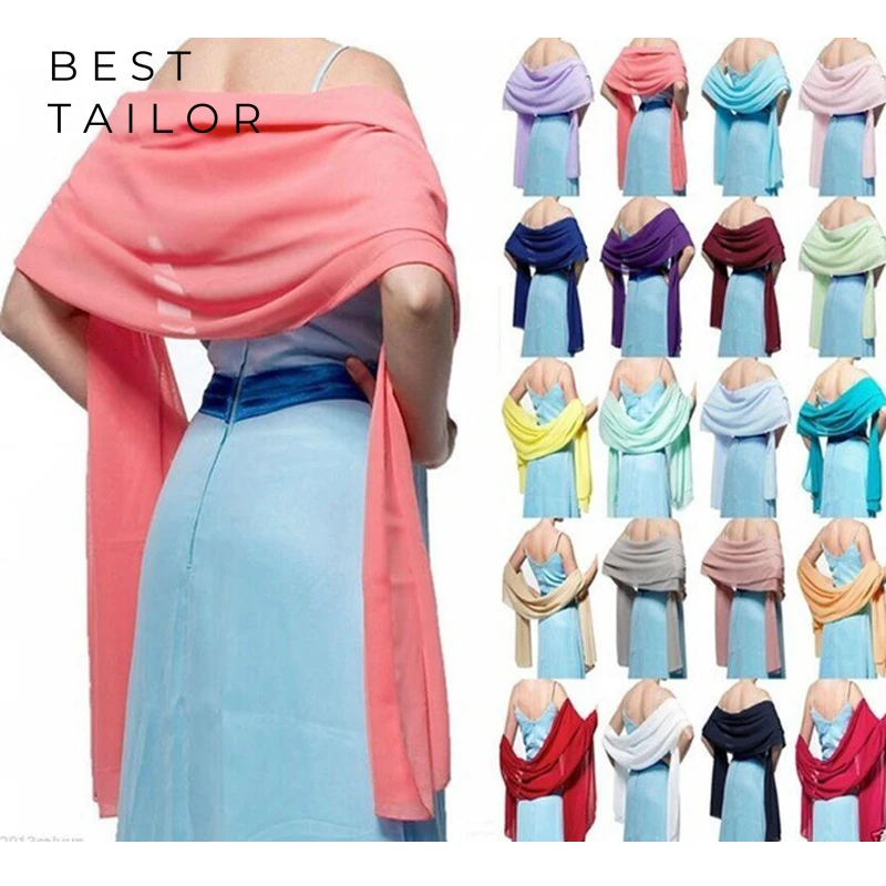 champagne chiffon shawl