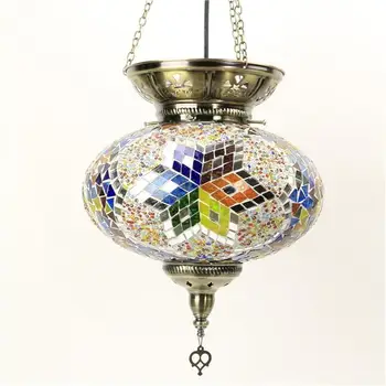 

Newest Stytle Turkey Ethnic Customs Handmade Mosaic Lamp Romantic Cafe Restaurant Bar Tree Pendant Light Bar Pendant Lamp lustre