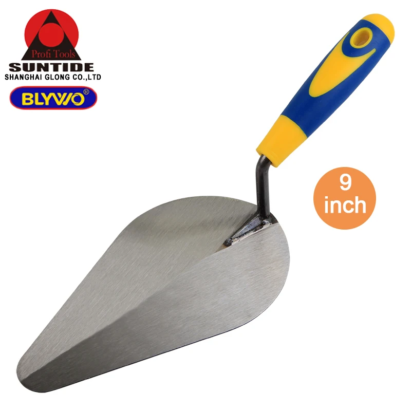 Margin Trowel 9 inch with Comfort Plastic Handle for Hand Tools DIY Bricklaying Trowel