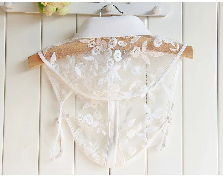 Linbaiway Женская Вышивка Поддельный Воротник Стразы ложный воротник женский тонкий