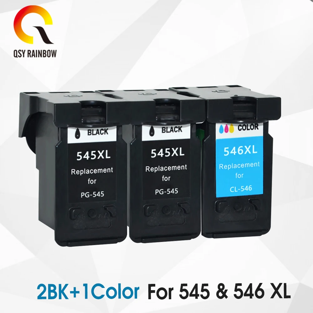 QSYRAINBOW 2 шт PG545 CL546 XL Замена чернильных картриджей для Canon PG 545 pg CL 546 IP2850 MX495 MG2950