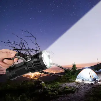 

LED Flashlight USB Rechargeable Linterna High Bright Waterproof Torch for Camping Emergency Lamp