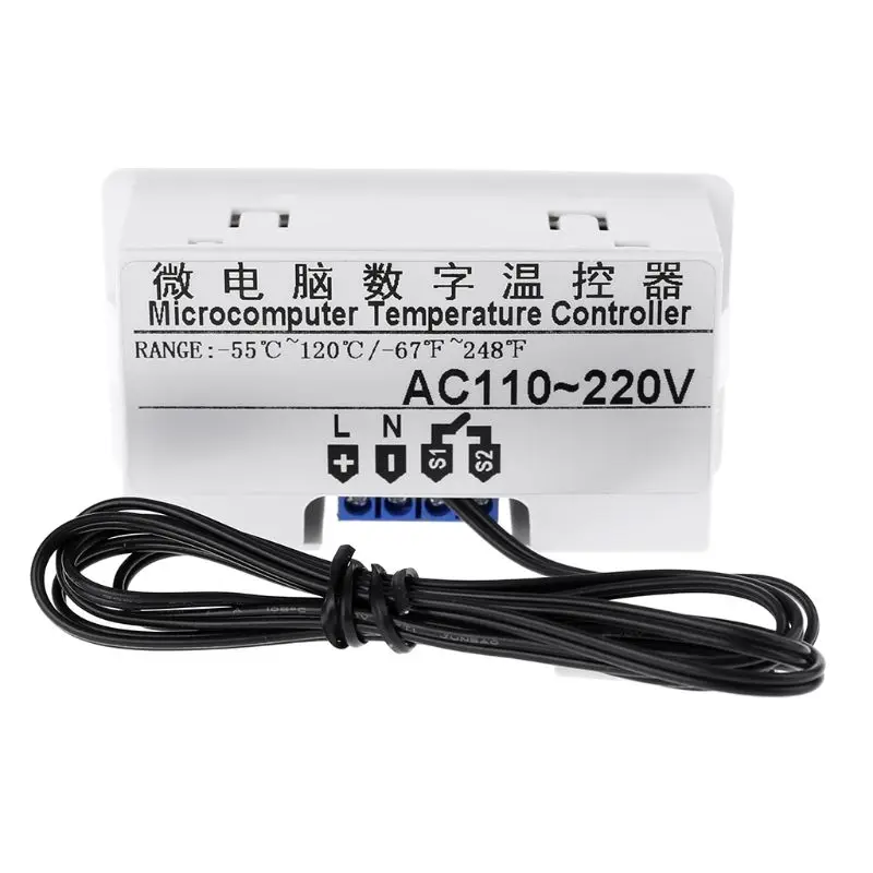 AC110V-220V DC12V термостат отопления охлаждения регулятор температуры с зуммером Y98E