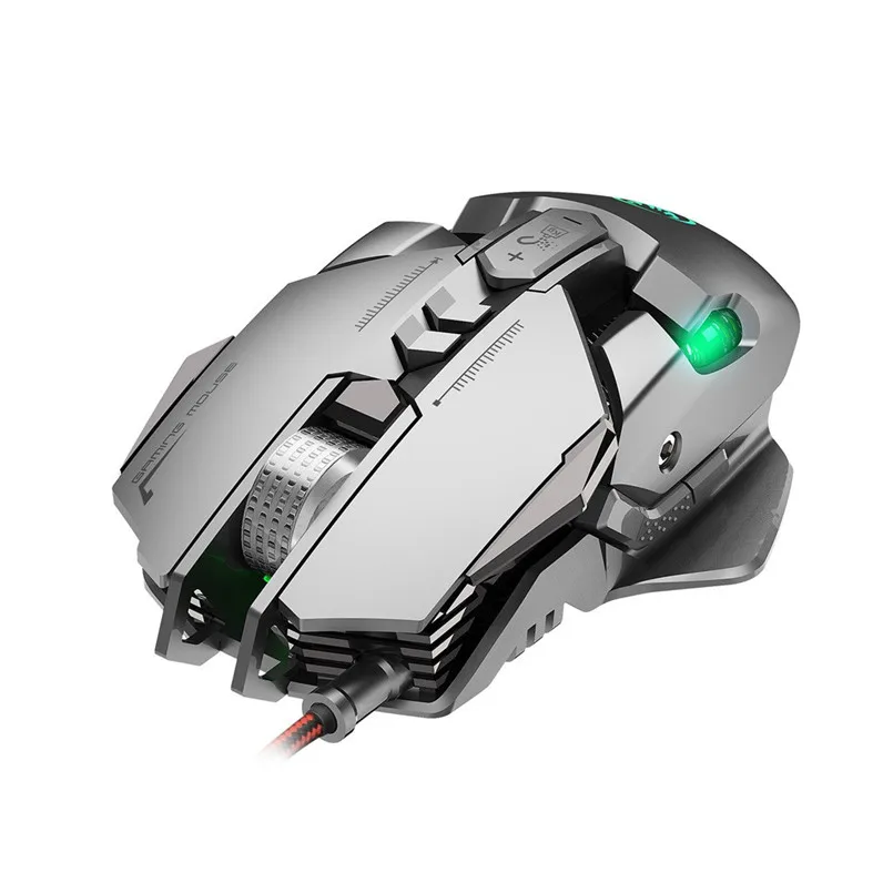 6400 DPI 7-keys Macro Definition Programmable Wired Game Mouse Gaming Mouse Mice  Aluminum alloy 3D metal roller 40NOV2818