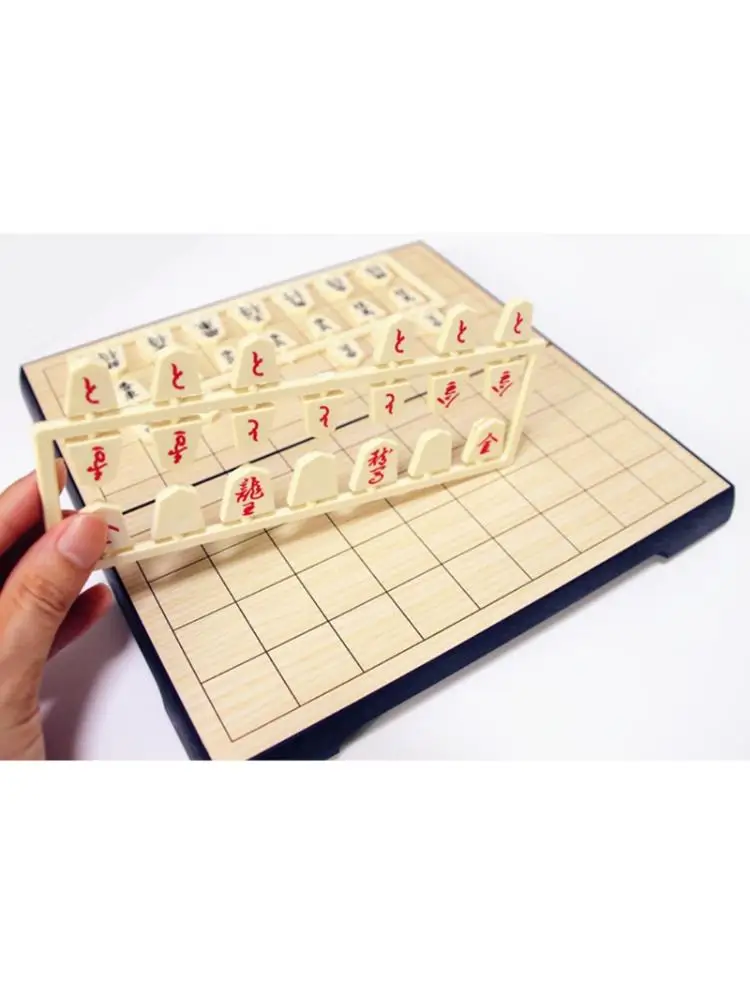 Shogi-xadrez japonês conjunto com peças, dobrável placa magnética