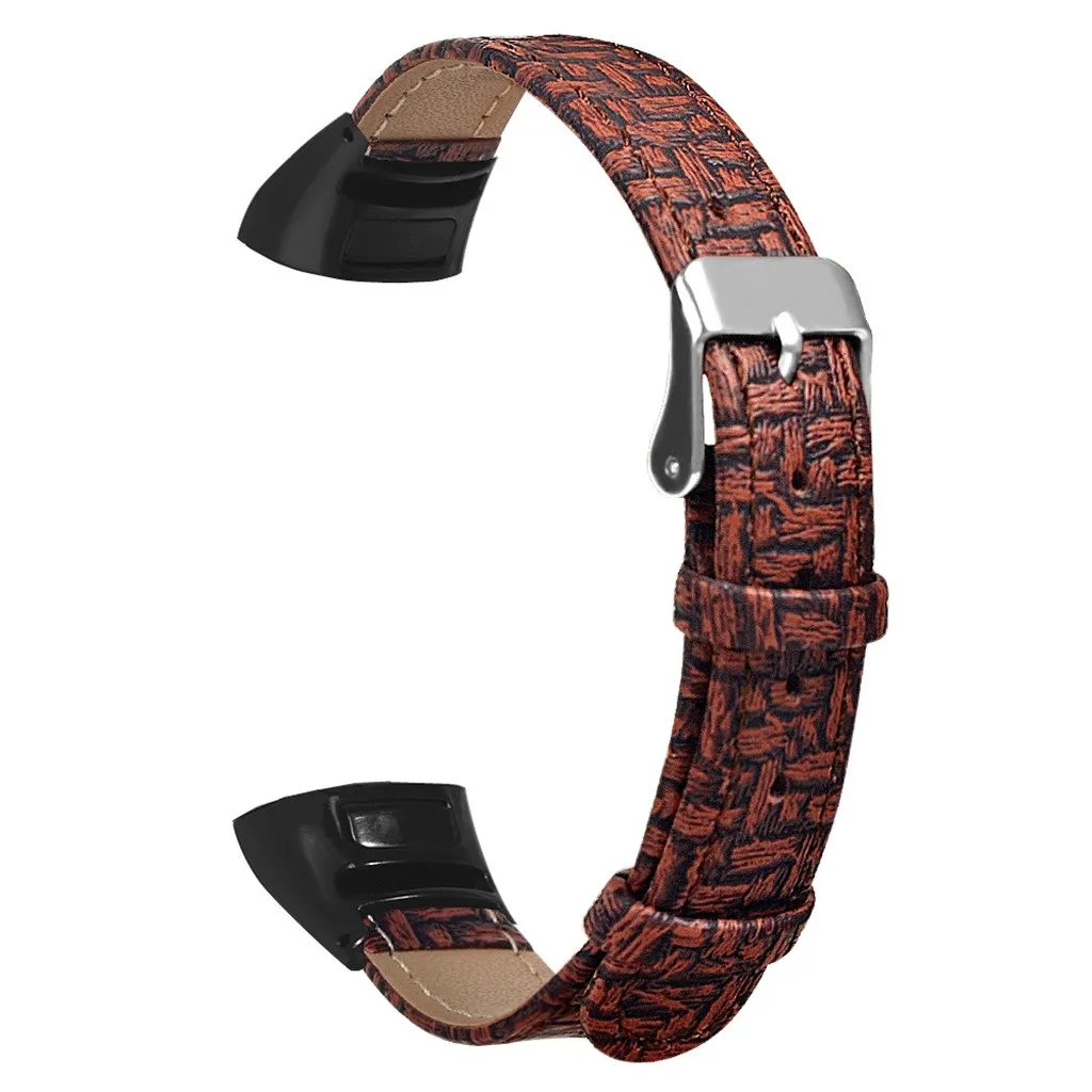 Коричневый Ouhaobin ремешок для huawei Honor Band 4 ремешок для часов браслет для Honor Band 5 Кожаный ремешок браслет 1022#2 - Цвет: Коричневый