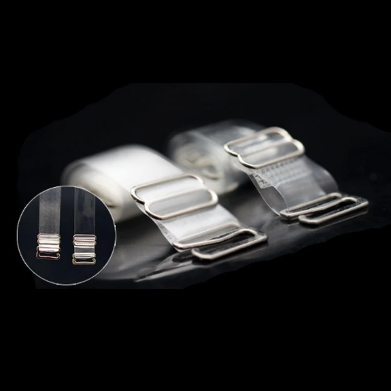 

3Pairs=6Pcs Metal Buckle Bra Straps Belt Women's Elastic Bra Transparent Silicone Adjustable Womens Accessoires 2019