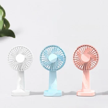 

Rechargeable Built-In Battery Small Table Fan Mobile Phone Holder Wind Speed Direction Adjustable Easy to Carry Colors Available